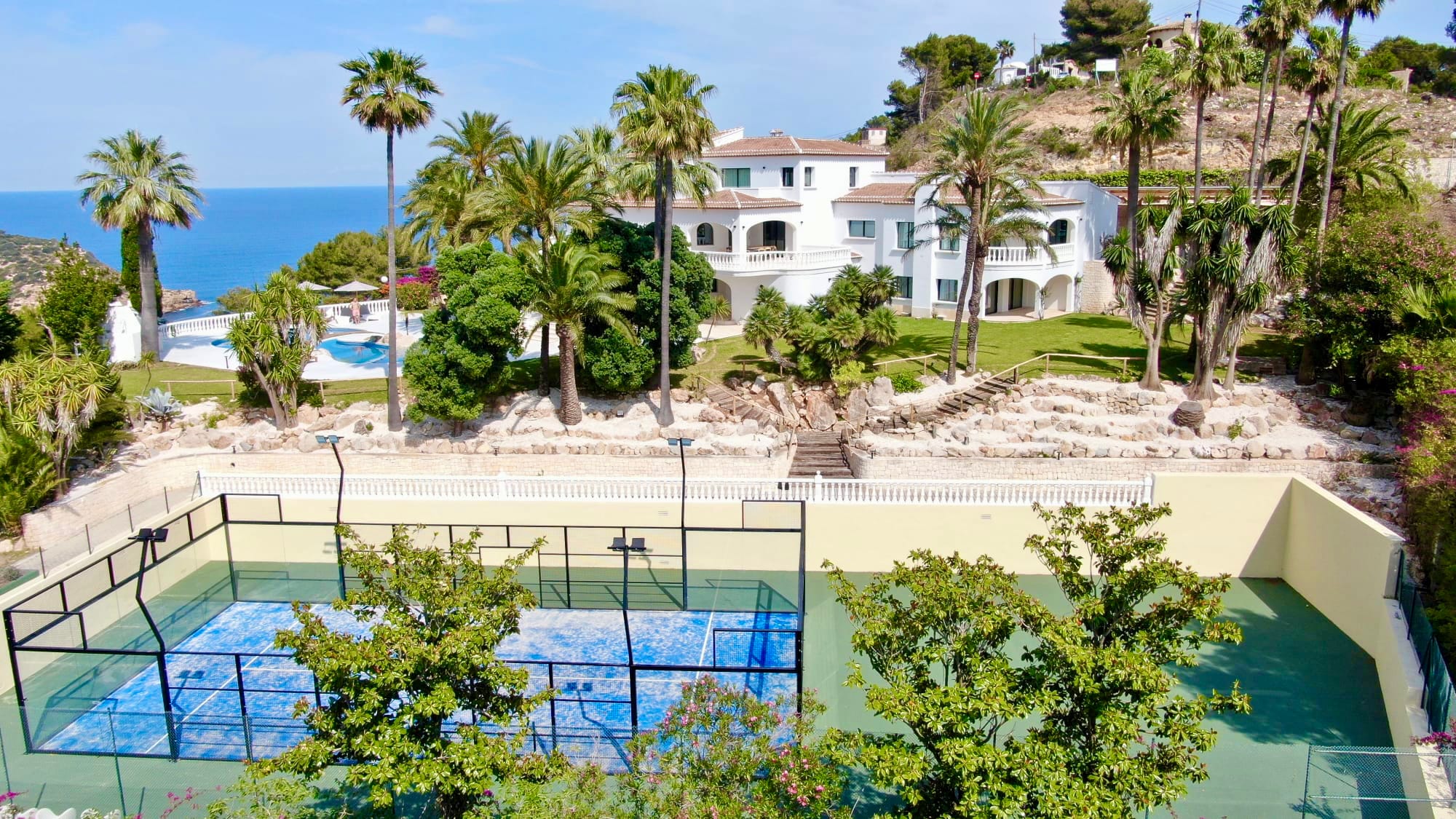 Private padel court at Villa La Palma, Xàbia (Jávea)