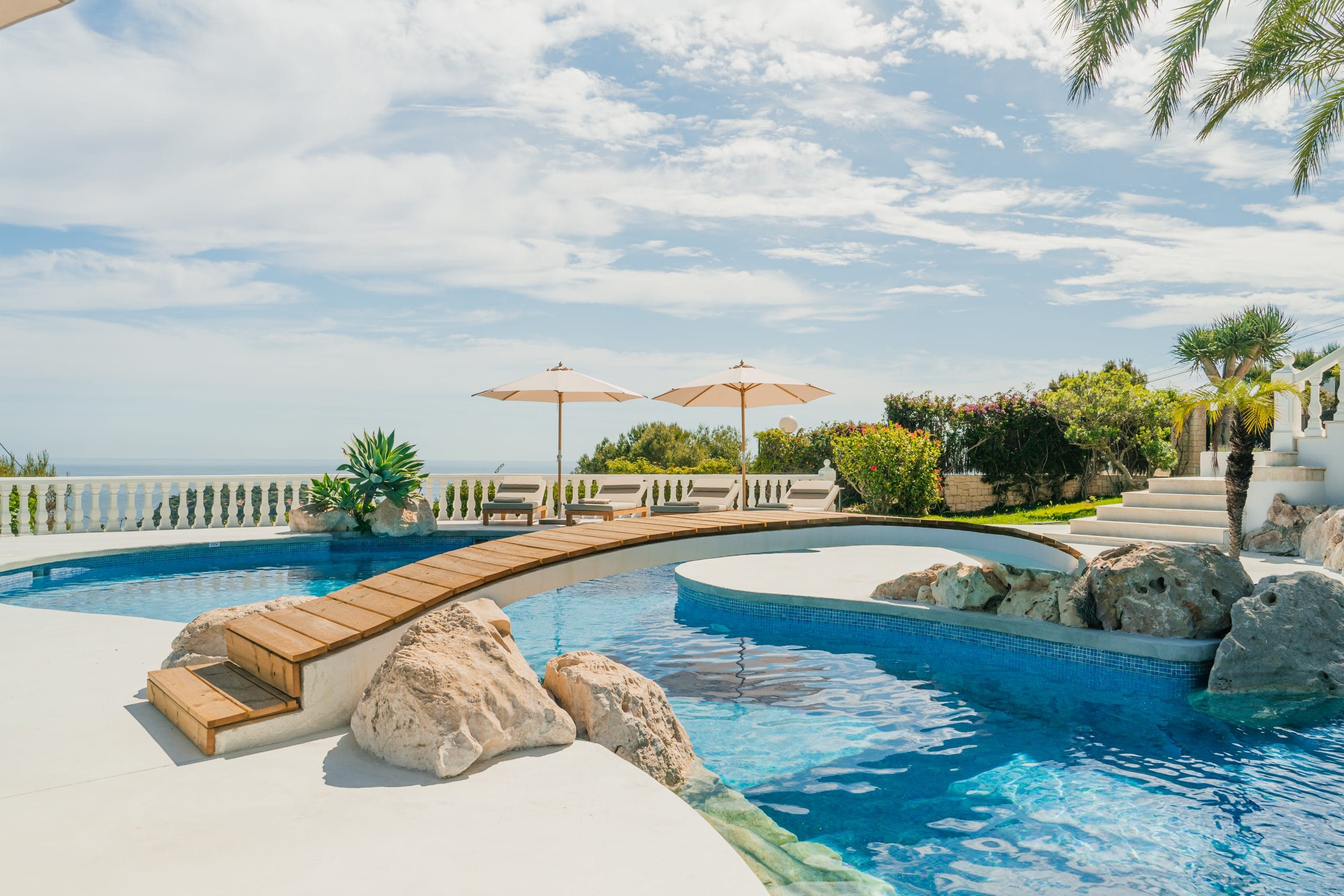 Villa La Palma: private swimming pool with views over Xàbia (Jávea)